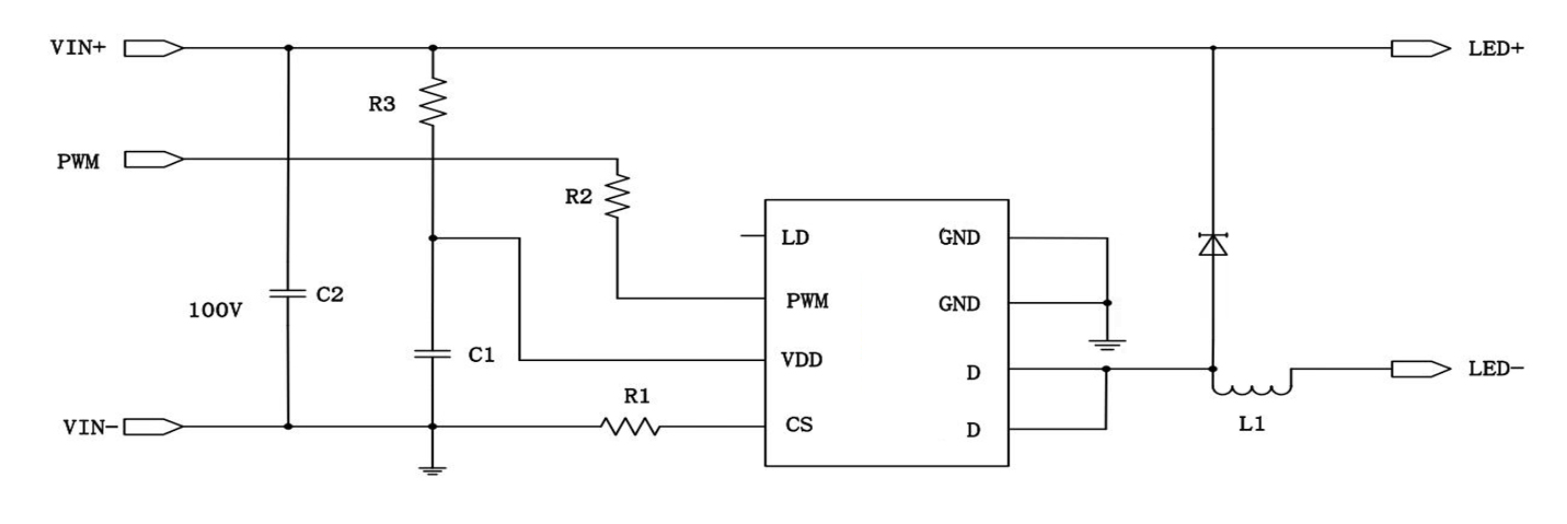 高輝度共陽開關(guān)降壓恒流芯片
